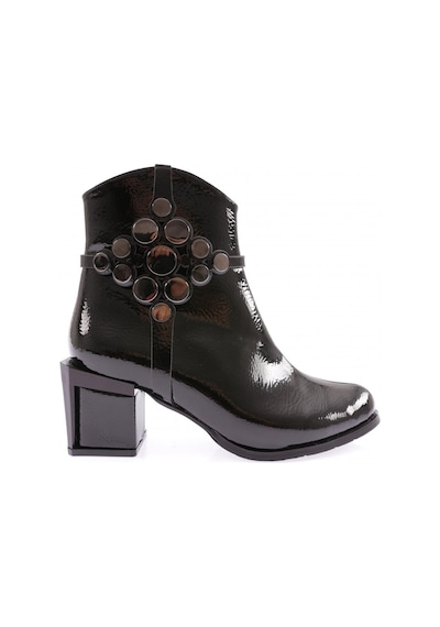 Dgn 790-22k Kadin Kristal Taşli Topuklu Bot 790-1922-R1645 Siyah Rugan