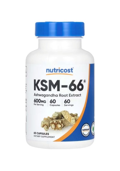 Nutricost Ksm-66 Aswaganda Root Extract 600mg, 60 Veggie Caps...