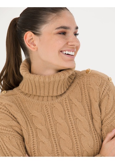 Pierre Cardin Kadın Bej Triko Kazak 50276220-vr011 Bej