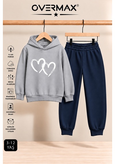 Overmax Çift Kalp Baskılı Çocuk Kapüşonlu Sweatshirt Eşofman Takımı 3-12 Yaş Gri Üst-lacivert Alt - 923598938 Gri Üst-lacivert Alt Overmax Çift Kalp Baskılı Çocuk Kapüşonlu Sweatshirt Eşofman Takımı 3-12 Yaş Gri Üst-lacivert Alt - 923598938 Gri Üst-lacivert Alt