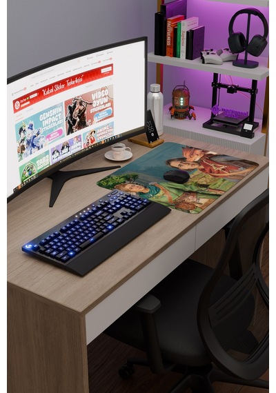 Split Fiction Kaymaz Dikişli Kauçuk Oyuncu Mousepad V3 - 48x40 Xl Gaming Mouse Pad Fare Altlığı