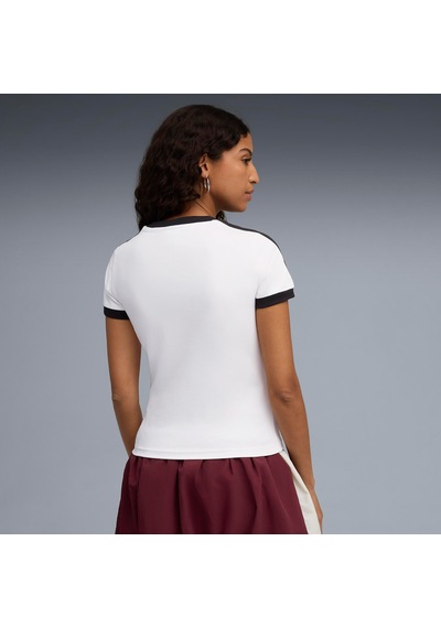 Puma T7 Slim Kadın Beyaz T-shirt 632129 Beyaz