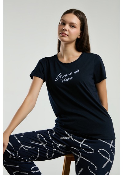 Arnetta Kadın Lacivert Pijama Takımı Lacivert