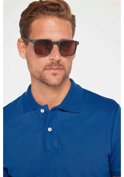 Tudors Erkek Slim Fit Dar Kesim %100 Pamuk İndigo Polo Yaka Tişört-32752 Indıgo İndigo