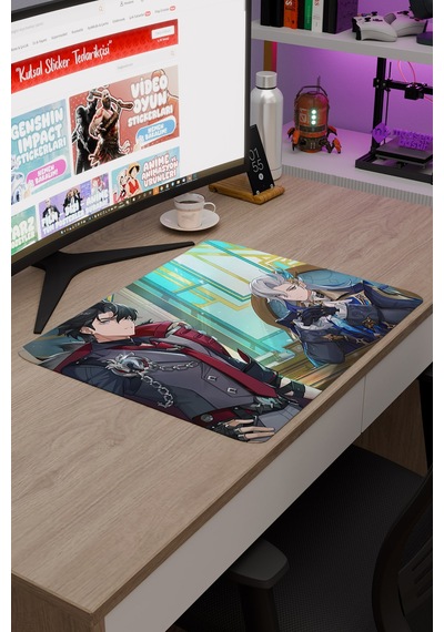Neuvillette Genshin Impact Anime Gacha V5 - 48x40 Xl Gaming Mouse Pad Fare Altlığı