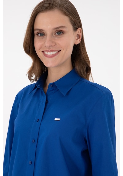 U.s. Polo Assn. Kadın Saks Gömlek Desenli 50297103-vr045 Saks