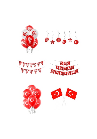 23 Nisan Süsleme Seti, Bayrak, Balon, Süs