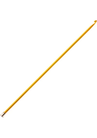Abarta 5,0mm Renkli Metal Gagalı Örgü Şiş Tunus Tığ 25cm- Sarı 1 Adet