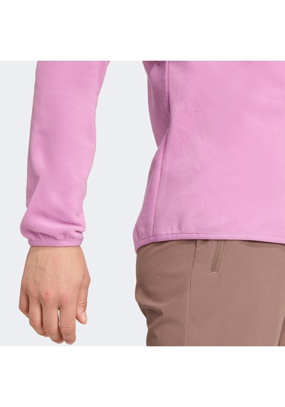 Adidas Multi Essentials 1-2 Zip Fleece Kadın Mor Yürüyüş Polar Düz Jm3120 Pembe