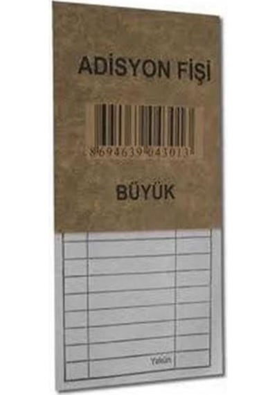 Büyük Boy Adisyon Fişi 12'Li N11.2460