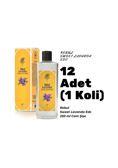 Rebul 80 Derece Lavanda Kolonyası Cam Şişe 12 x 250 ML