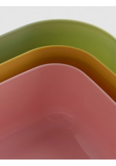 Primark Home Pastel Renkli 3'lü Saklama Kabı Çok Renkli