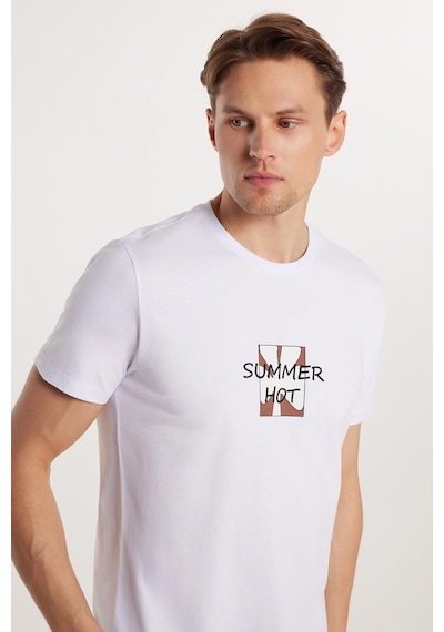 Tudors Erkek Slim Fit Dar Kesim %100 Pamuk Yumuşak Dokulu Baskılı Beyaz Bisiklet Yaka Tişört-33129 Beyaz Tudors Erkek Slim Fit Dar Kesim %100 Pamuk Yumuşak Dokulu Baskılı Beyaz Bisiklet Yaka Tişört-33129 Beyaz