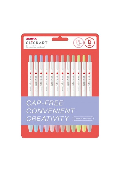 Zebra Clickart Market Pen Pl 12 Lı Set Çok Renkli