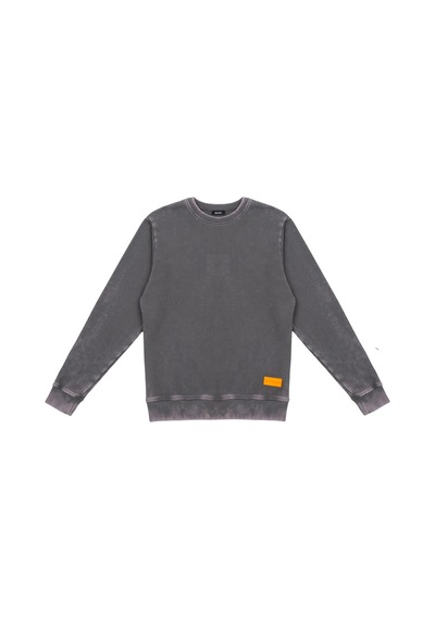 Beord Koyu Gri %100 Pamuk Bisiklet Yaka Sweatshirt Bss1-138