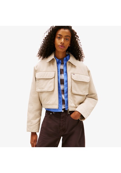Tommy Hilfiger Cropped Workwear Kadın Bej Ceket Dw0dw22534 Bej