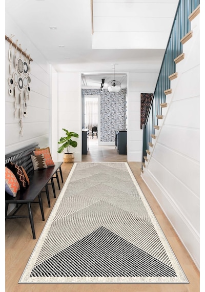 West Home Makinede Yıkanabilir Kaymaz Taban Leke Tutmaz Modern Salon Halısı Mutfak Halısı Ve Yolluk Wh 586 Beige Yolluk