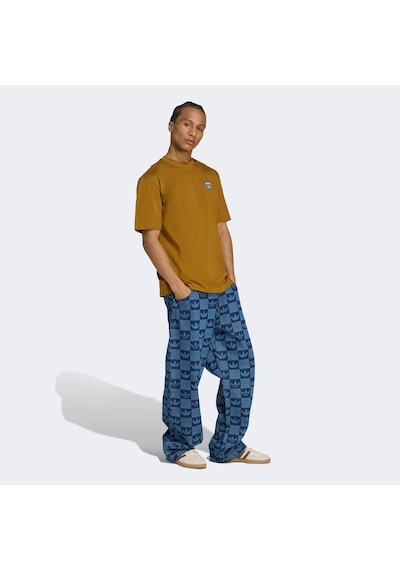 Adidas Monogram All Over Print Regular Denim Mavi Erkek Pantolon Jy2993 Mavi