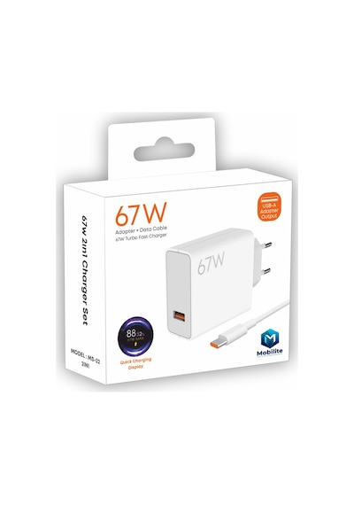 Gerçek Güç 67w Redmi Note/14/15 Pro Ve Plus Uyumlu Turbo Şarj Saniyeli Adaptör + Kablo Şarj Set