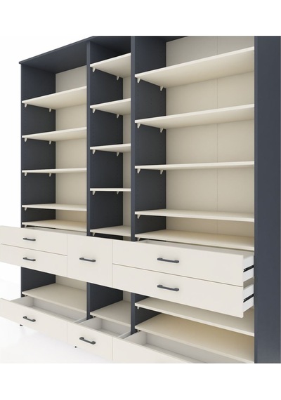 Hyperion Dolap 19 Raflı 8 Çekmeceli 220x44x243 Antrasit-aytaşı/aytaşı Aytası/aytası Hyperion Dolap 19 Raflı 8 Çekmeceli 220x44x243 Antrasit-aytaşı/aytaşı Aytası/aytası