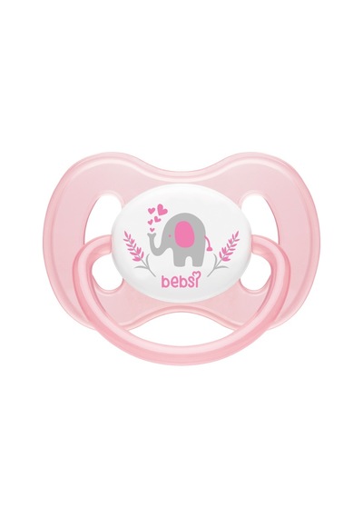 Bebsi Emzik Ortodontik Damaklı Kelebek No:1 Pembe-Yeşil (2 Li PK) Pembe