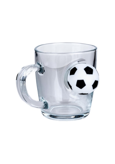Futbol Toplu Özel Çay Kahve Bardağı Fincan Kupa 340 Cc Fincan Şeffaf