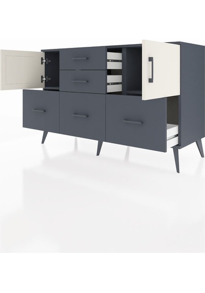 Hyperion Konsol 2 Raflı 5 Çekmeceli 2 Kapaklı 132x44x83 Antrasit-aytaşı/antrasit Aytaşı/antrasit Hyperion Konsol 2 Raflı 5 Çekmeceli 2 Kapaklı 132x44x83 Antrasit-aytaşı/antrasit Aytaşı/antrasit