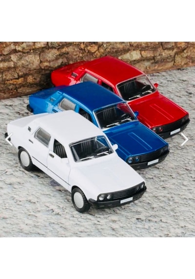 Renault Toros Çek Bırak Metal Araba 1:32 Ölçek Sesli Işıklı Model Araba Koleksiyonluk Standart