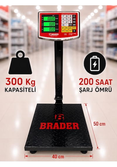 300 Kg Kapasiteli Terazi-1.kalite-katlanır Şarjlı Kantar-dijital Baskül