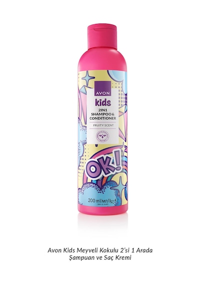 Avon Kids Meyve Kokulu Saç Kremi Şampuan Vücut Şampuanı Ve Saç Açıcı Sprey Seti