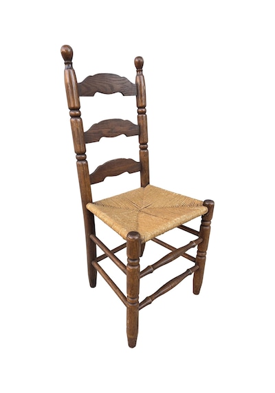 Vintage Masif Ahşap Sandalye 1 Adet Ac05 Çok Renkli