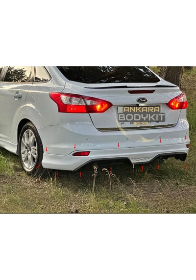 Focus 3 Sedan Arka Tampon Eki - Plastik Boyasız