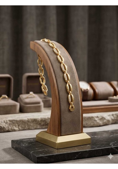 Xupıng Gold Renk Zirkon Taş Detaylı Zincir Bileklik Altın