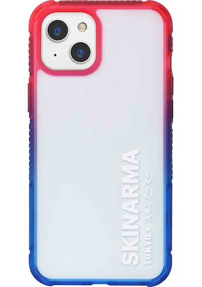 Apple Uyumlu iPhone 13 Kılıf Şeffaf Airbag Tasarımlı Skinarma Hade Kapak Mavi Pembe