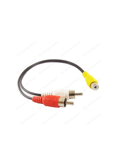 Rca Dişi - 2 Rca Erkek Ses Adaptörü Y Ayırıcı Kablo