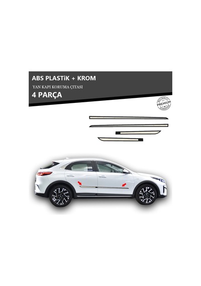 Kia Xceed Yan Kapı Koruma Çıtası Plastik + Krom Unvrslppkçt00003