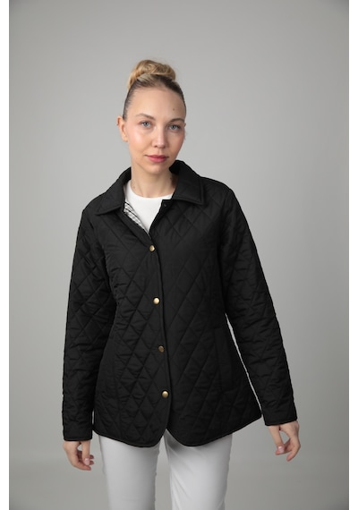 CottonCool Kadın Kapitone Mont Siyah
