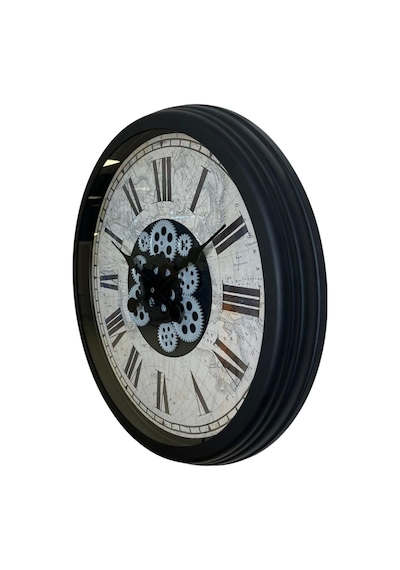 Black Atlas Series 60 Cm Çarklı Duvar Saati Çok Renkli