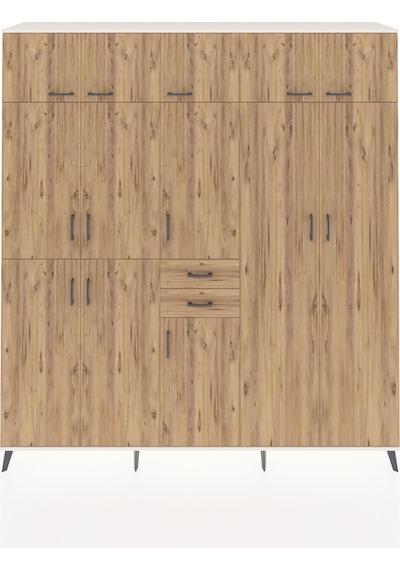 Hyperion Dolap 10 Raflı 2 Çekmeceli 3 Askılı 220x44x243 Aytaşı-çam/çam Çok Renkli Hyperion Dolap 10 Raflı 2 Çekmeceli 3 Askılı 220x44x243 Aytaşı-çam/çam Çok Renkli
