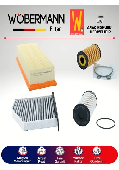 Wöbermann Seat Leon 1.6 TDI Filtre Bakım Seti 2010-2012 CAY 4'lü Karbonlu