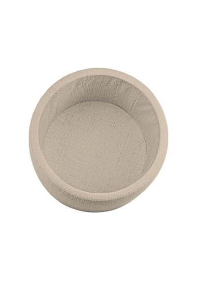 Gazzini Furniture Rio Retro Ayaklı Sandıklı Silindir Dekoratif Puf - Krem