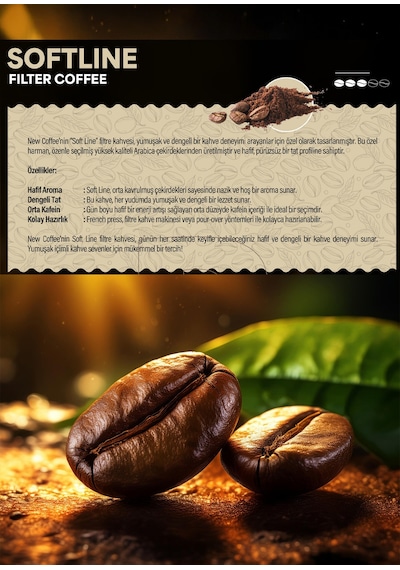 New Coffee Soft Line Öğütülmüş Filtre Kahve Filtre 500 G