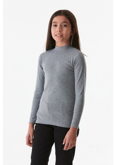 Fullamoda Basic Dik Yaka Kız Çocuk Body 25kcck2367206915-1-gri Gri