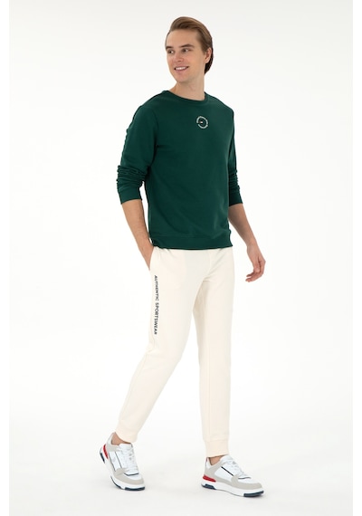 U.S. Polo Assn. Erkek Regular Fit Bisiklet Yaka Koyu Yeşil Sweatshirt 50293436-VR079