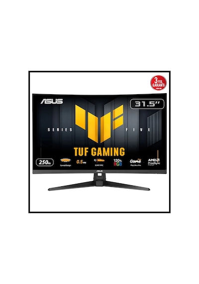 Asus Tuf Gamıng Vg32vqm5b 31,5" 0,5ms, 250hz, Fullhd Curved, Dp, 2xhdmı, Va Panel, 1500r, Display Wi