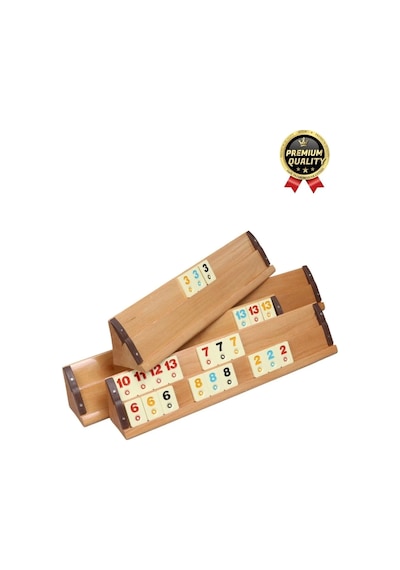 Premium Kaliteli Eğlence Hobi Çizilmeye Dayanıklı Silinebilir Büyük Boy Konken Ahşap Okey Takımı
