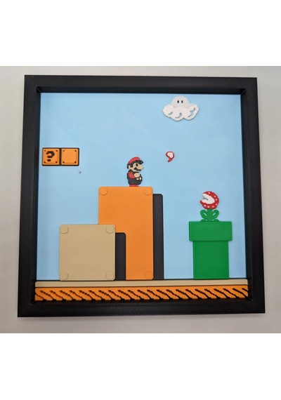 Super Mario Bros. 3d Baskı Tablo Çerceve