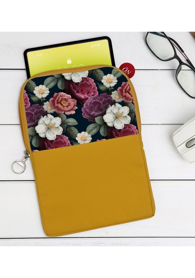 Bk Gift Çiçekler Tasarımlı Taşınabilir Koruyucu Tablet Kılıfı & O (531953604)