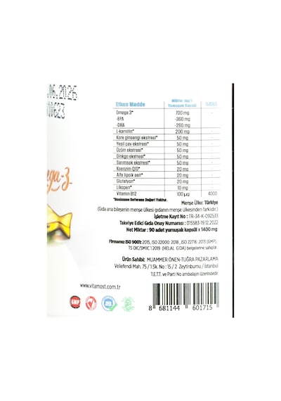 Vitamost Multivitamin Platinum 90 Kapsül