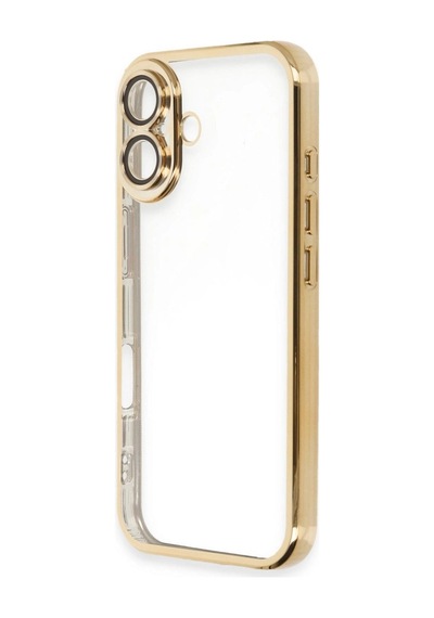 Apple İphone 16 Plus Kılıf Razer Lensli Silikon - Gold Çok Renkli